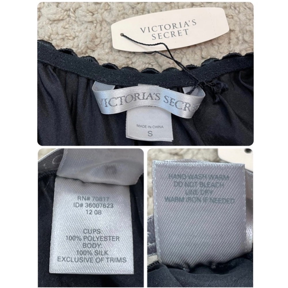 NWT Victoria’s Secret Lace Silk Babydoll Bow Romantic Lingerie Slip Dress Small - Picture 6 of 15